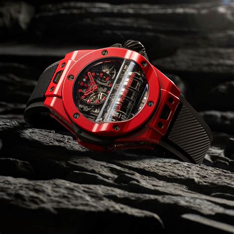 hublot red black|hublot all black watch.